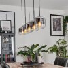 Lauden Hanger Glas 15 cm Chroom, Duidelijk, Rookkleurig, 5-lichts
