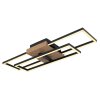 Avelal Plafondlamp LED Hout licht, houtlook, Zwart, 1-licht
