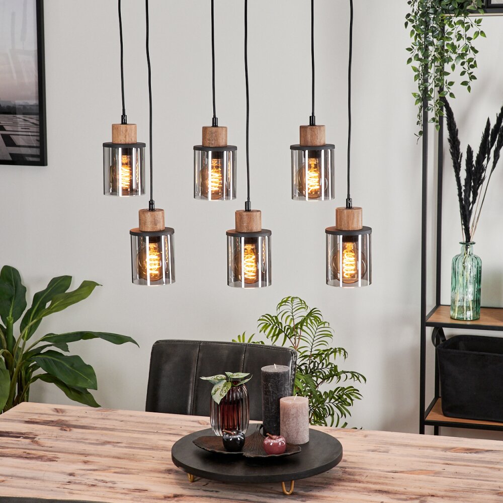 Loursin Hanger Zwart, 6-lichts main product photo