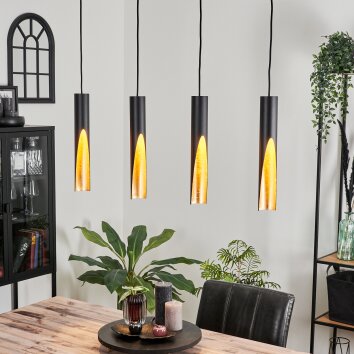 Rolle Hanger LED Zwart, 4-lichts