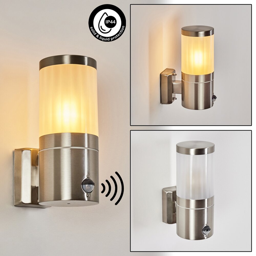 Tolsona Buiten muurverlichting Nikkel mat, 1-licht, Bewegingsmelder main product photo
