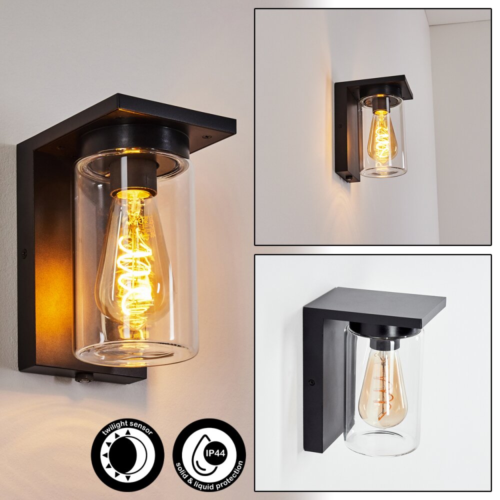 Foley Buiten muurverlichting Zwart, 1-licht main product photo