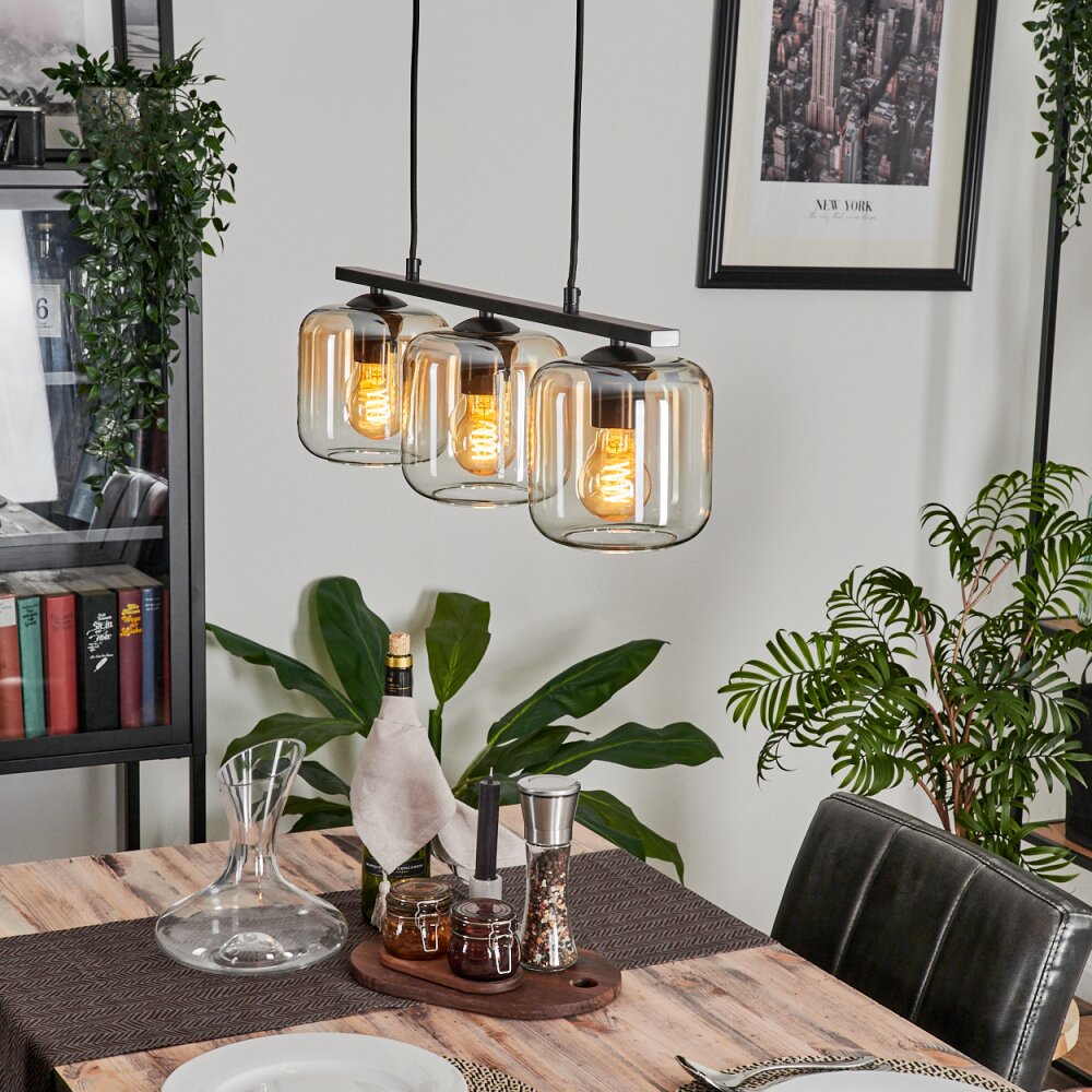 Lauden Hanglamp Glas 15 cm Amber, Duidelijk, 3-lichts main product photo