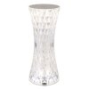 Globo GIXI Tafellamp LED Zilver, Transparant, Helder, 1-licht, Kleurwisselaar