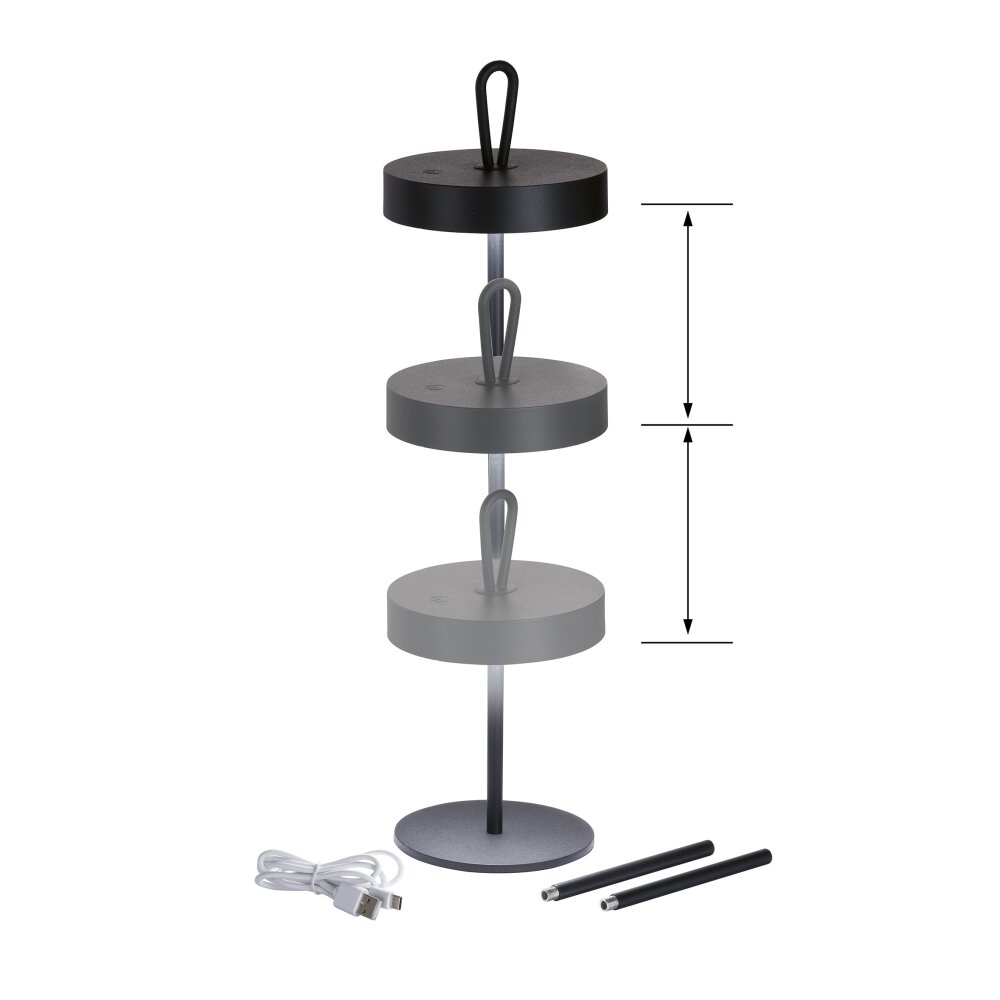 FHL easy Dord Tafellamp LED Zwart, 1-licht