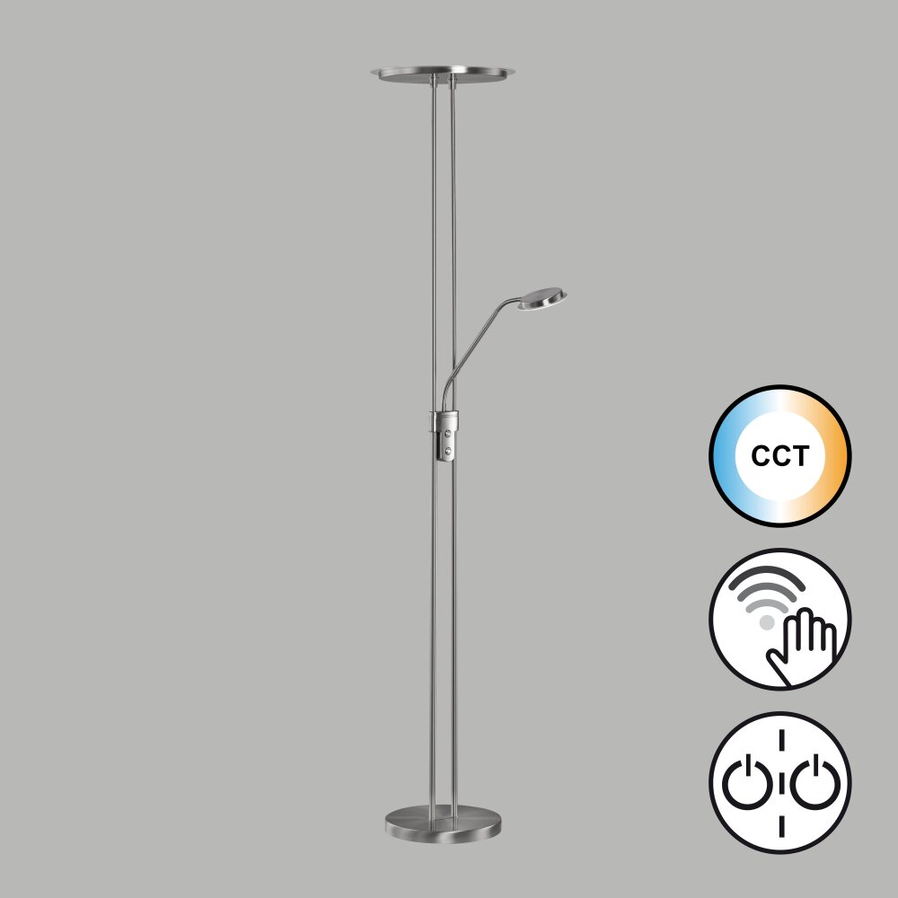 Fischer & Honsel Driva Uplighter LED Nikkel mat, 1-licht main product photo