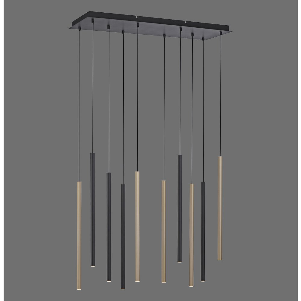 Paul Neuhaus FLUTE Hanglamp LED Zwart, 10-lichts