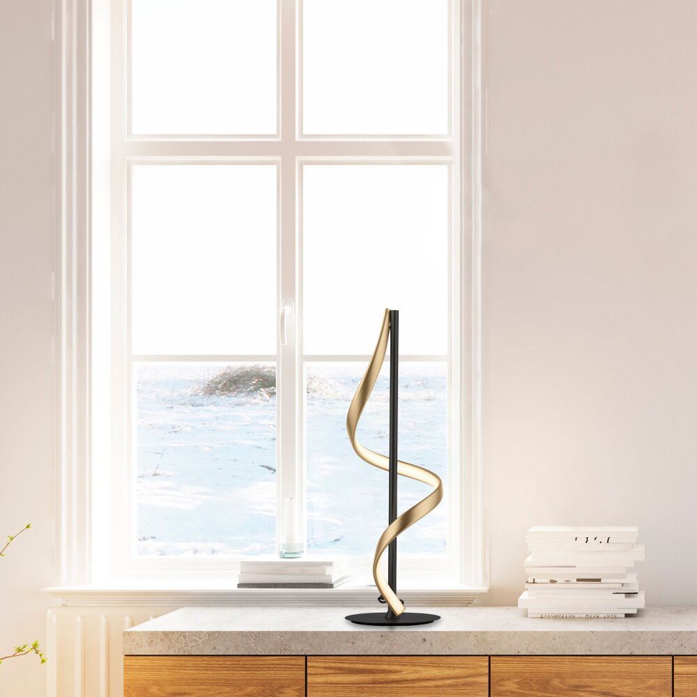 Paul Neuhaus QSWING Tafellamp LED Antraciet, Goud, 1-licht, Afstandsbediening main product photo