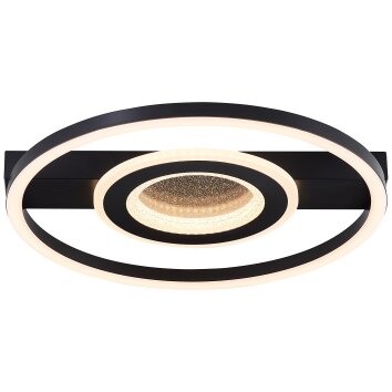 Brilliant Queens Plafondlamp LED Zwart, 1-licht Brilliant Queens Plafondlamp LED Zwart, 1-licht