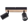 Brilliant Jello Wood Plafondlamp Natuurlijke kleuren, Zwart, 2-lichts