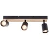 Brilliant Jello Wood Plafondlamp Natuurlijke kleuren, Zwart, 3-lichts