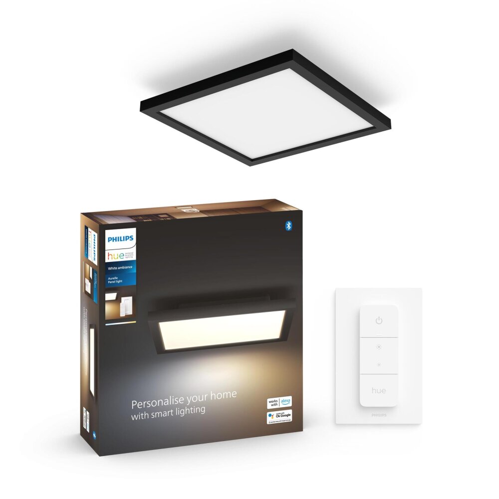 Philips Hue Aurelle Plafondpaneel LED Zwart, Wit, 1-licht main product photo