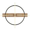 Globo BEATRIX Plafondlamp LED houtlook, Zwart, 2-lichts