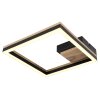 Globo BEATRIX Plafondlamp LED houtlook, Zwart, 1-licht