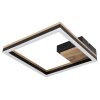 Globo BEATRIX Plafondlamp LED houtlook, Zwart, 1-licht