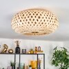 Bauro Plafondlamp Messing, Natuurlijke kleuren, 3-lichts