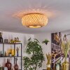 Bauro Plafondlamp Messing, Natuurlijke kleuren, 3-lichts