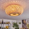 Bauro Plafondlamp Messing, Natuurlijke kleuren, 3-lichts