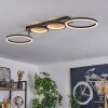 Avelal Plafondlamp LED Bruin, houtlook, Zwart, 1-licht