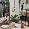 Vevino Hanger Glas 15 cm Chroom, Duidelijk, Rookkleurig, 1-licht
