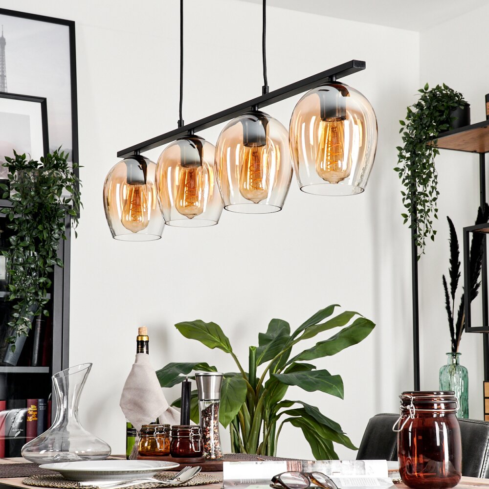 Vevino Hanglamp Glas 15 cm Duidelijk, 4-lichts
