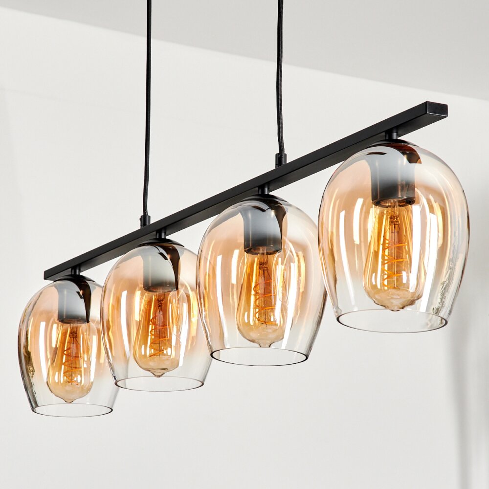 Vevino Hanglamp Glas 15 cm Duidelijk, 4-lichts