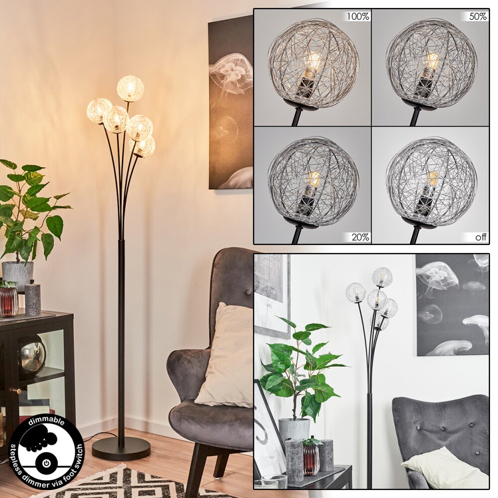 Bernado Staande lamp Zwart, 5-lichts main product photo