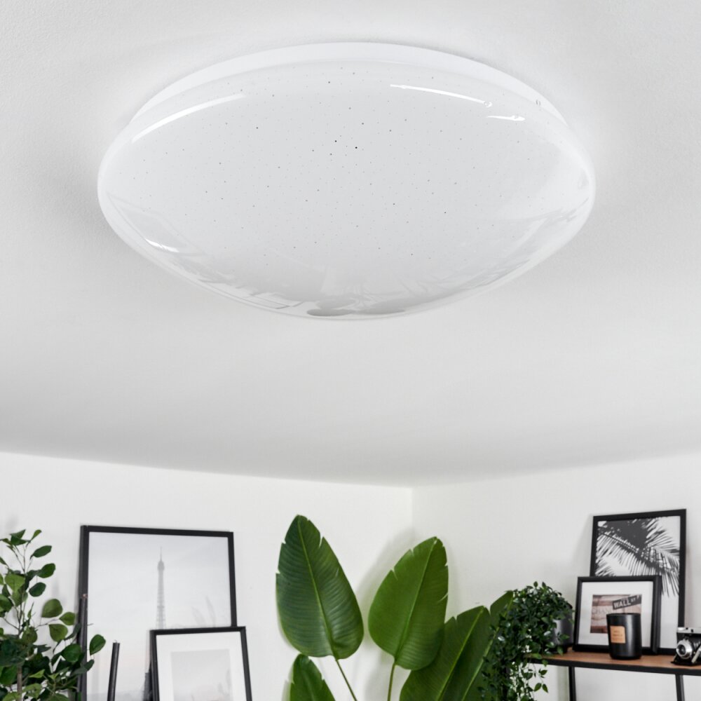Melres Plafondlamp LED Wit, 1-licht, Afstandsbediening