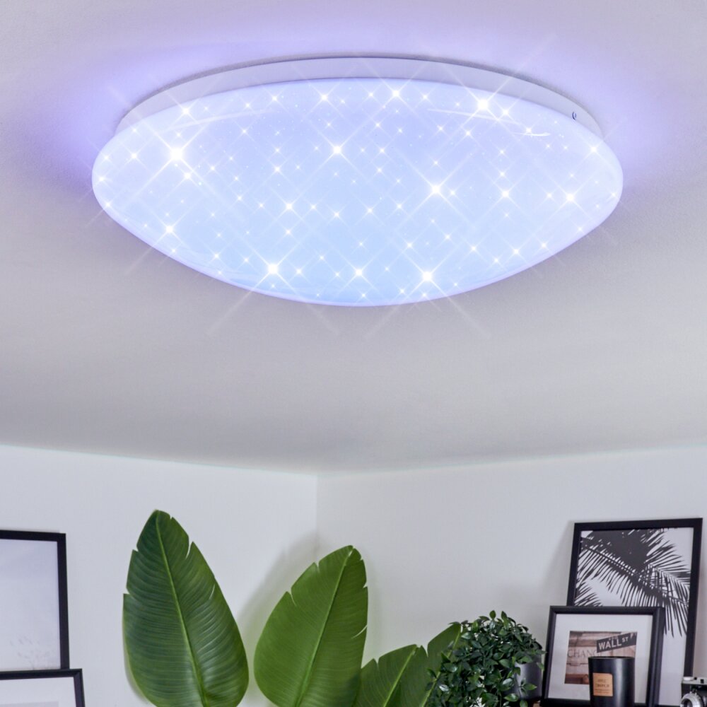 Melres Plafondlamp LED Wit, 1-licht, Afstandsbediening