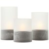 Brilliant Bougie Tafellamp voor buiten set van 3 LED Grijs, 1-licht