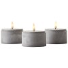 Brilliant Bougie Tafellamp voor buiten set van 3 LED Grijs, 1-licht