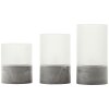 Brilliant Bougie Tafellamp voor buiten set van 3 LED Grijs, 1-licht