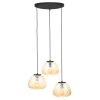 Brilliant Kaizen Hanglamp Zwart, 3-lichts