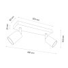 Languileo Plafondlamp Hout licht, 2-lichts