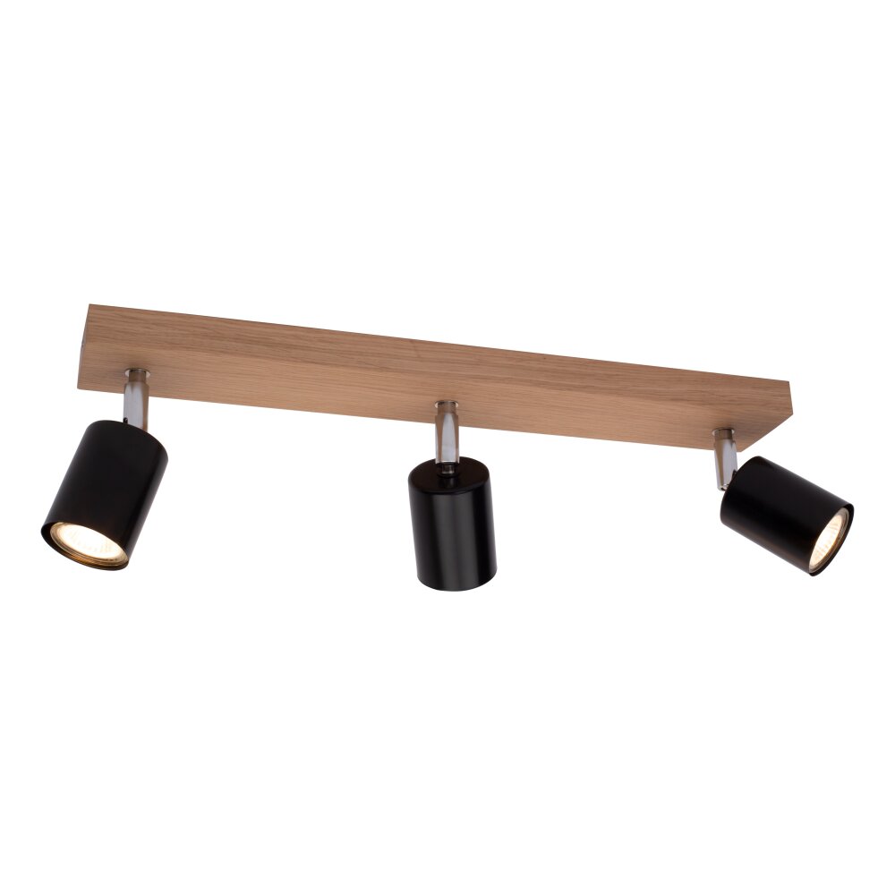 Languileo Plafondlamp Hout licht, 3-lichts main product photo