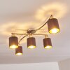 Glane Plafondlamp Nikkel mat, 5-lichts