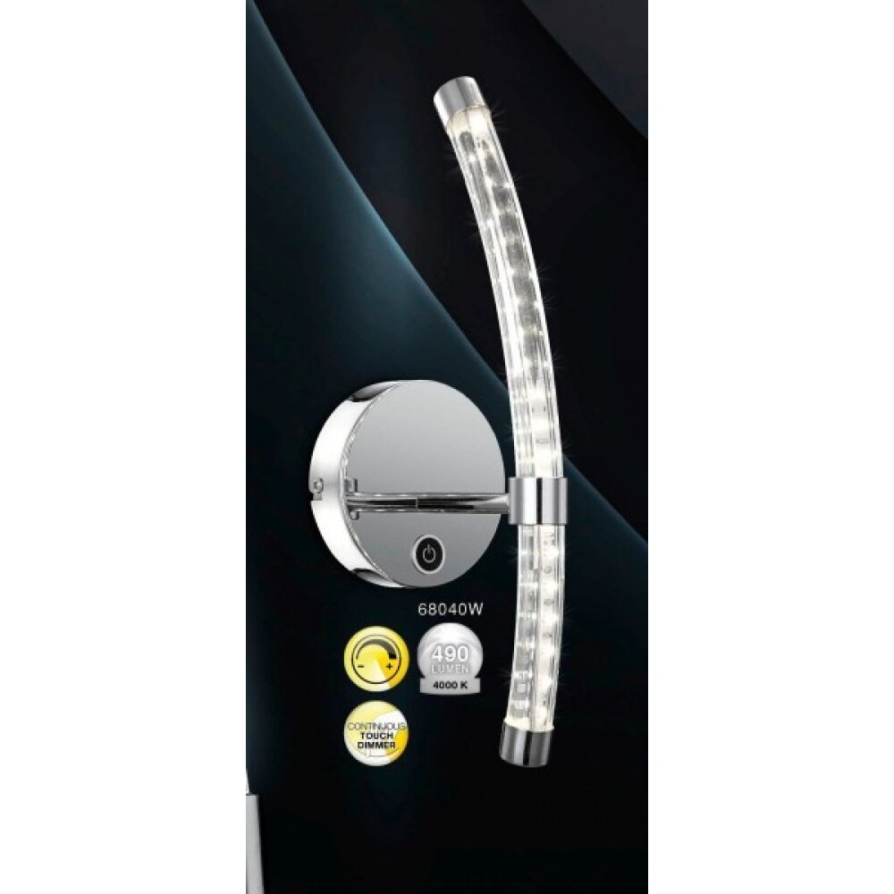 Globo HYPERION Muurlamp Chroom, 1-licht main product photo
