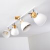 Banjul Plafondlamp Hout licht, Wit, 4-lichts
