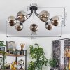 Gastor Plafondlamp Zwart, 7-lichts