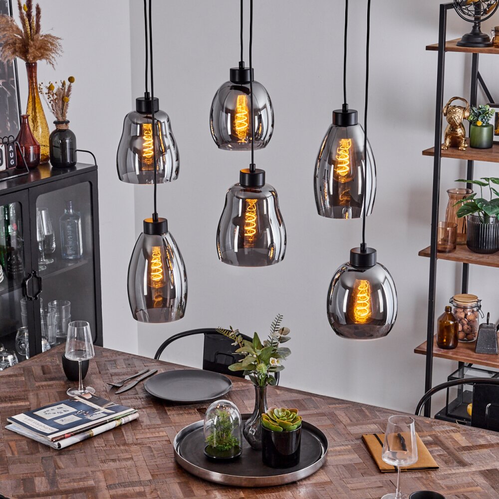 Kenong Hanger Zwart, 6-lichts main product photo