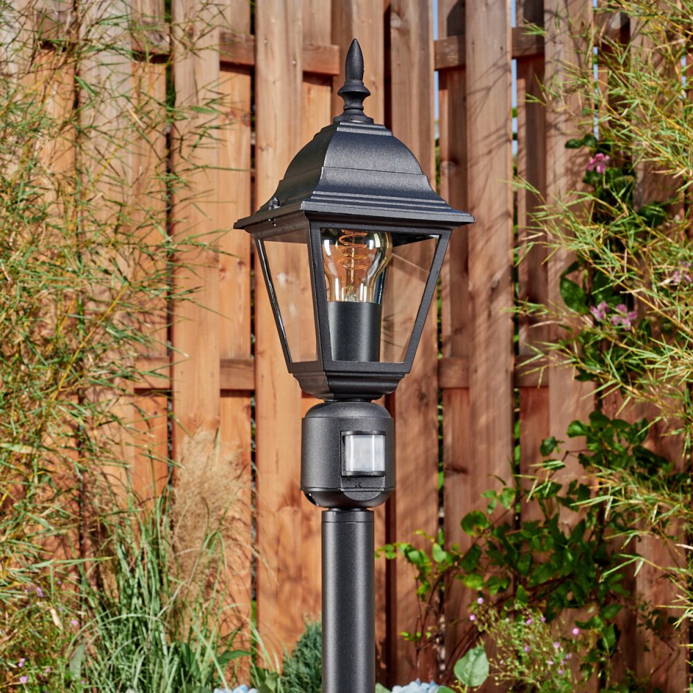 Naofe Padverlichting Zwart, 1-licht, Bewegingsmelder