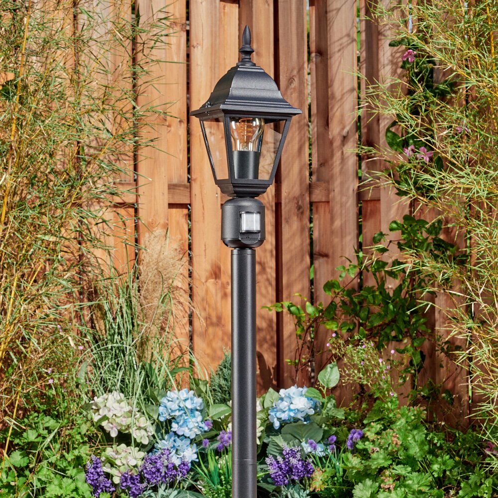 Naofe Padverlichting Zwart, 1-licht, Bewegingsmelder