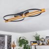 Carcano Plafondlamp LED Bruin, Zwart, 2-lichts