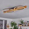 Carcano Plafondlamp LED Bruin, Zwart, 2-lichts