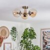 Cabalonga Plafondlamp Oud messing, 3-lichts