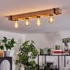Montgomery Plafondlamp Natuurlijke kleuren, Zwart, 4-lichts