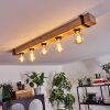 Montgomery Plafondlamp Natuurlijke kleuren, Zwart, 5-lichts