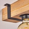 Montgomery Plafondlamp Natuurlijke kleuren, Zwart, 5-lichts