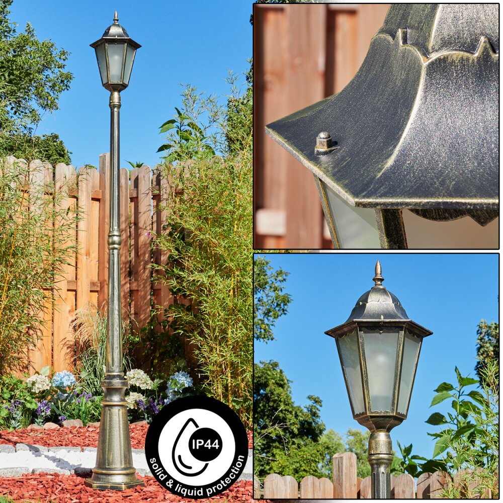 Hongkong Padverlichting Goud, Zwart, 1-licht main product photo