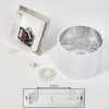 Tibro Plafondlamp Nikkel mat, Wit, 1-licht Tibro Plafondlamp Nikkel mat, Wit, 1-licht